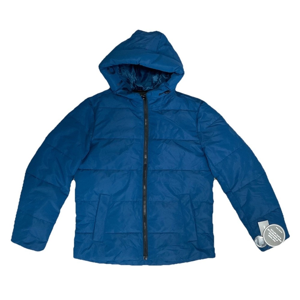 Michael Kors Hooded Puffer Jacket Men's Size S Pacific Blue